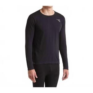 NEW DIADORA stratouno long sleeve t-shirt in black